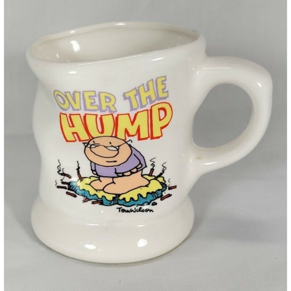 1989 Vintage Ziggy Coffee Mug Cup OVER THE  Crumpled look- pencil‎ cup